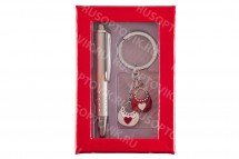 Подарочный набор: ручка с брелком оптом