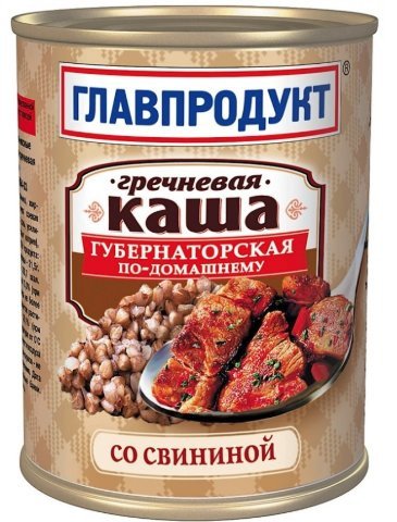 Каша гречневая Губернаторская по-домашнему со свининой 340г оптом 