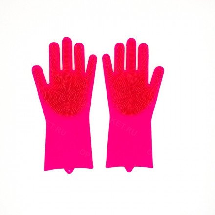 Чудо силиконовые перчатки-щетки для мытья Magic Brush оптом 