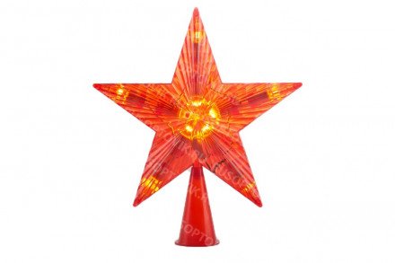Ёлочное украшение звезда с подсветкой оптом 
