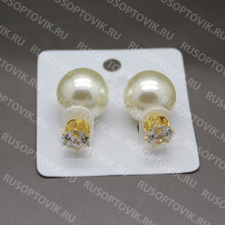 Серьги в стиле Dior со стразами оптом 