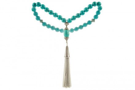 Чётки мусульманские из натурального камня (бирюза) оптом 
