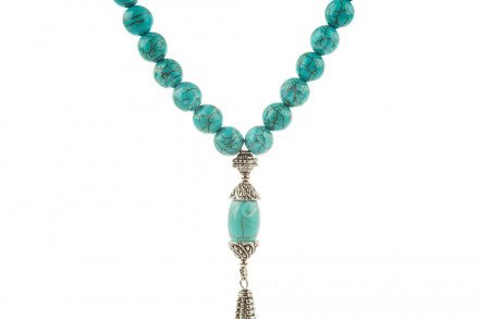 Чётки мусульманские из натурального камня (бирюза) оптом 