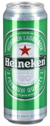 Пиво светлое Heineken в банке 4.8% 0.5л оптом 
