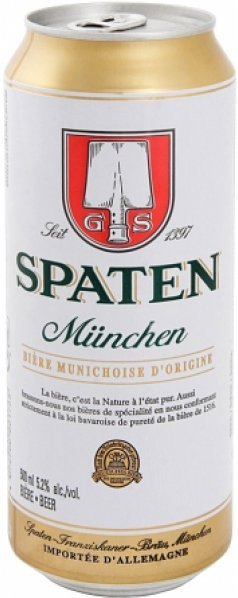 Пиво светлое Spaten Munchen в банке 5.2% 0.5л оптом Пиво светлое Spaten Munchen в банке 5.2% 0.5л оптом