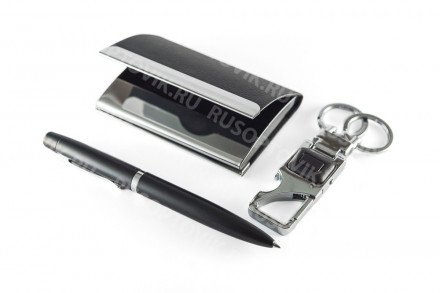 Подарочный набор: визитница, ручка, брелок оптом 