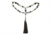 Чётки мусульманские из натурального камня (кварц с турмалином) оптом