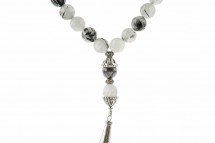 Чётки мусульманские из натурального камня (кварц с турмалином) оптом