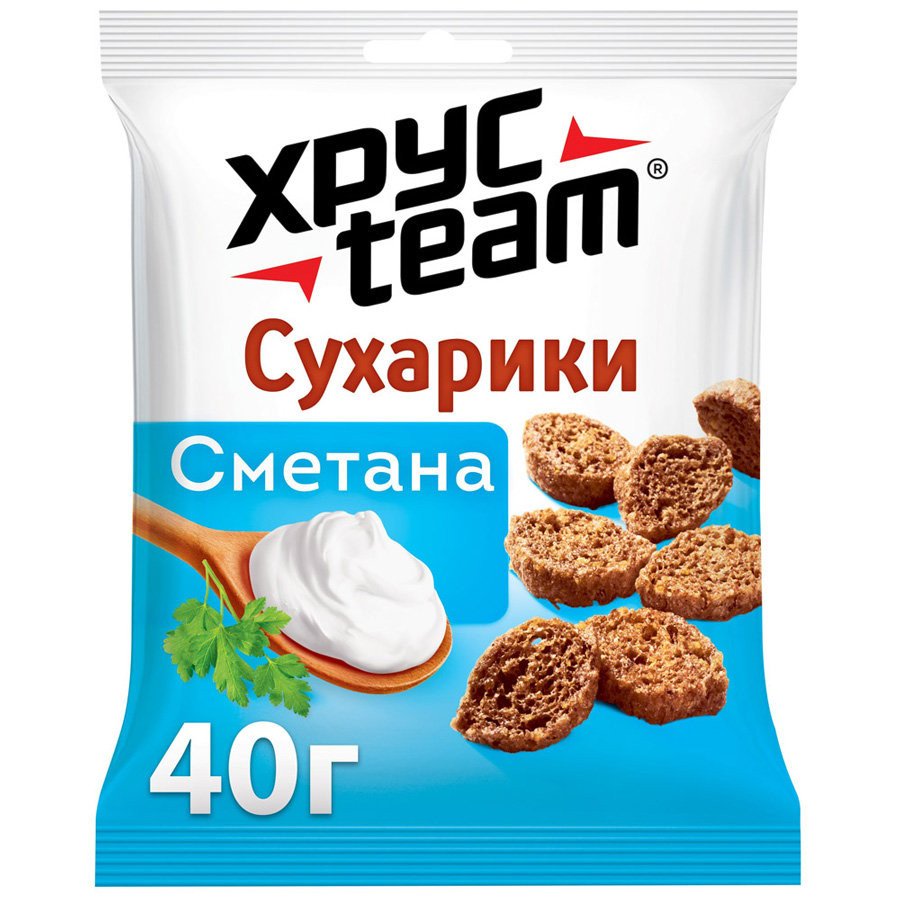 Сухарики Хрусteаm со вкусом сметаны 40 г оптом Сухарики Хрусteаm со вкусом сметаны 40 г оптом