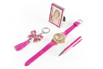 Подарочный набор: фоторамка, часы, брелок, ручка оптом 
