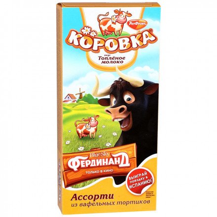 Вафельный торт Коровка Топленое молоко 200 г оптом 