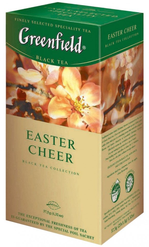 Черный чай Greenfield Easter Cheer 25 пак оптом 