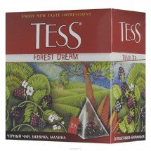 Tess Forest Dream черный чай в пирамидках со вкусом малины и черники 20 пак оптом