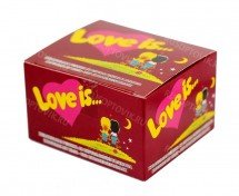 Жвачка Love is — вишня-лимон, блок 20 шт оптом