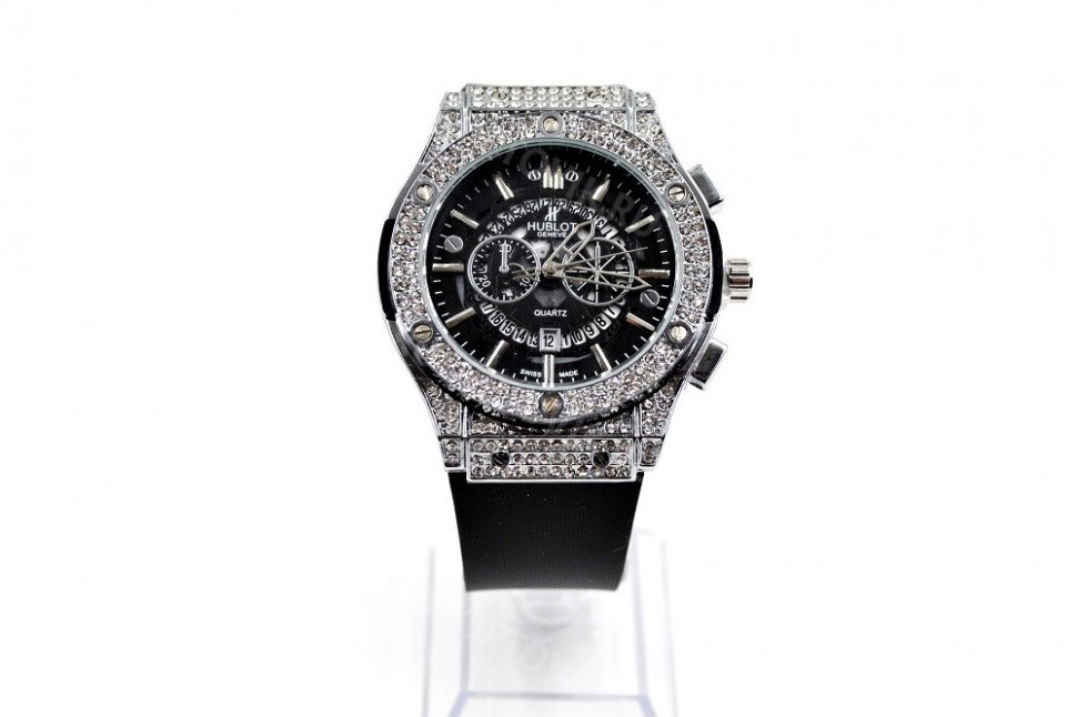 Часы HUBLOT диаметр 3,5 см с 2-мя циферблатами оптом Часы HUBLOT диаметр 3,5 см с 2-мя циферблатами оптом