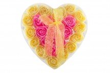 Мыло сердце с розами оптом
