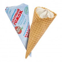 Мороженое Чистая Линия cахарный рожок ванильный 12 % 110 г