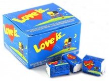 Блок жвачек Love is — "Банан-Клубника" (20 шт) оптом