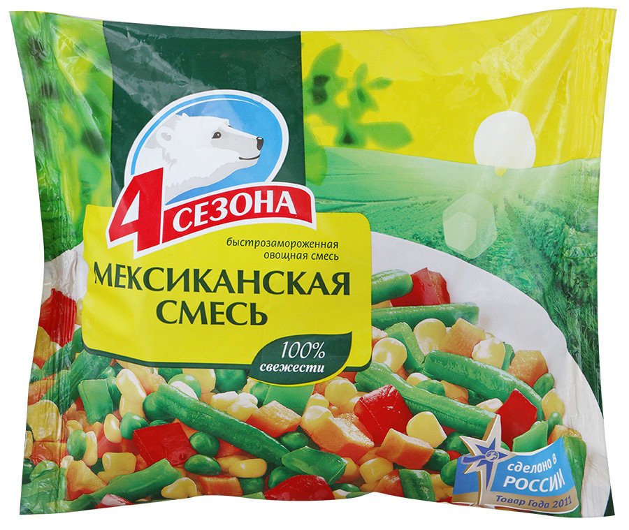 Смесь овощная 4 Сезона Мексиканская быстрозамороженная 400 г 