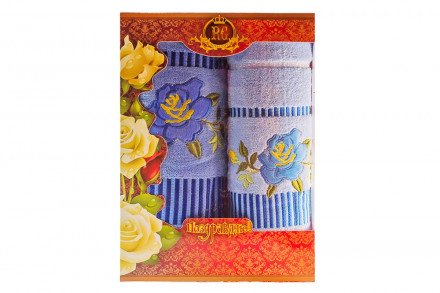 Подарочный комплект полотенец &quot;роза&quot; Royal Gift оптом 