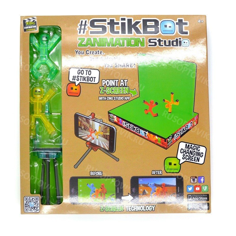 Игрушка Stikbot анимационная студия со сценой оптом 