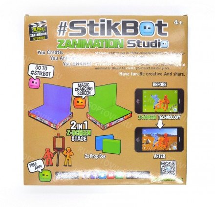 Игрушка Stikbot анимационная студия со сценой оптом 
