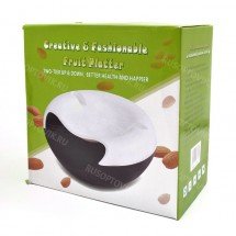 Двойная тарелка-миска для семечек, фисташек, орехов с отсеком для шелухи и косточек и подставкой для телефона оптом