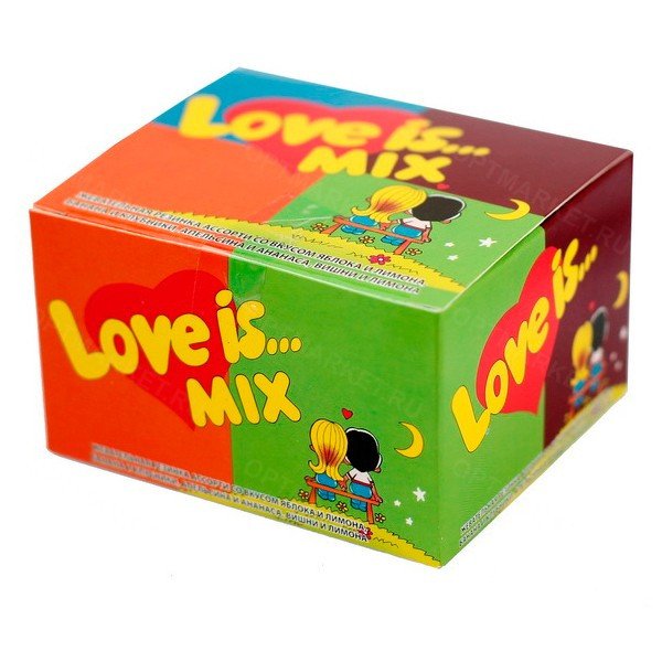 Жвачка Love is — "Mix" (20 шт) оптом 