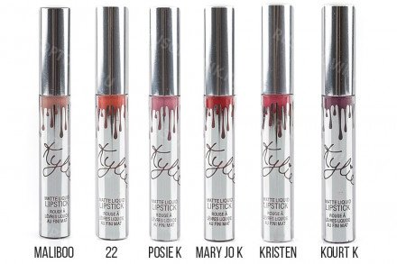 Набор матовых помад Kylie серебренный оптом 