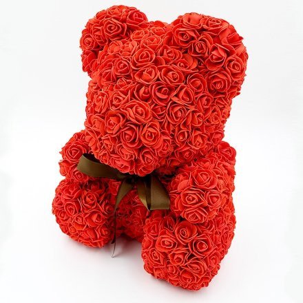 Мишка из роз 38 см оптом 