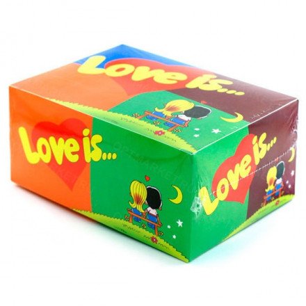 Жвачка Love is MIX, блок 80 шт оптом 