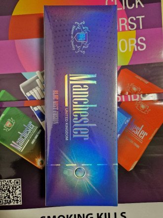 Сигареты Manchester Blue Mist Fusion Superslims оптом 
