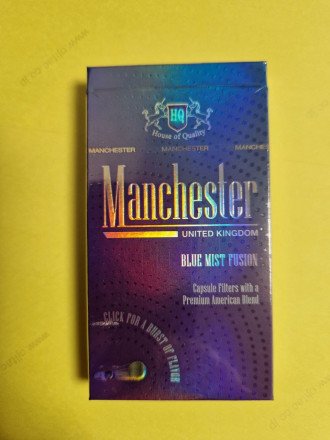 Сигареты Manchester Blue Mist Fusion Superslims оптом 