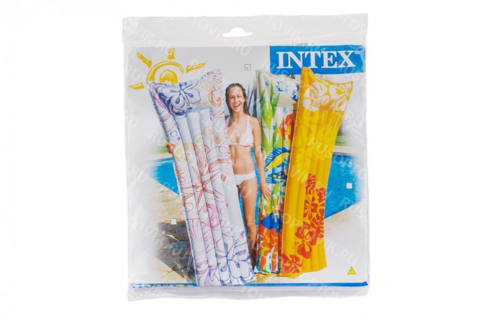 Надувной пляжный матрас "Clear Color Tube" Intex оптом 