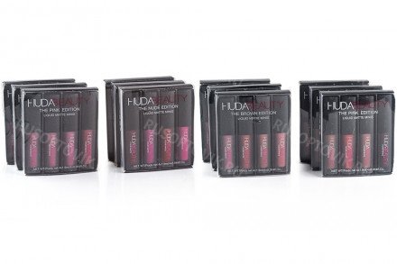 Наборы матовых помад Huda Beauty 4 цвета в 1 оптом 