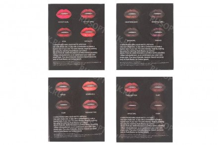 Наборы матовых помад Huda Beauty 4 цвета в 1 оптом 