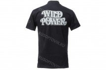 Футболка волк с оскалом в броске «Wild power» оптом