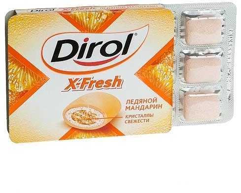 Жевательная резинка Dirol X-fresh Мандарин оптом Жевательная резинка Dirol X-fresh Мандарин оптом