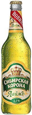 Пиво светлое Сибирская корона Лайм 4.5% 0.5л оптом 