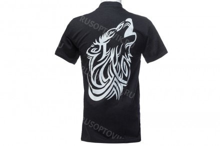 Футболка волк в раме из веток оптом 