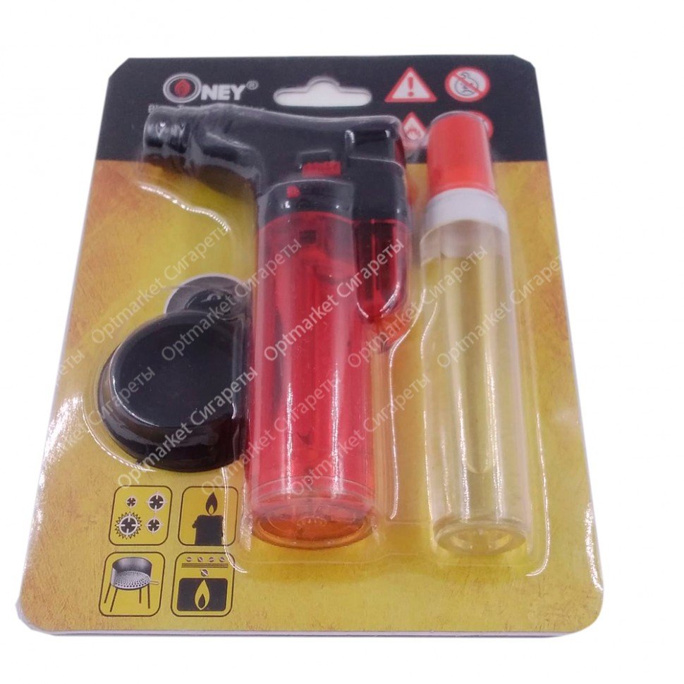 Зажигалка ONEY Горелка J-02 Красная оптом 