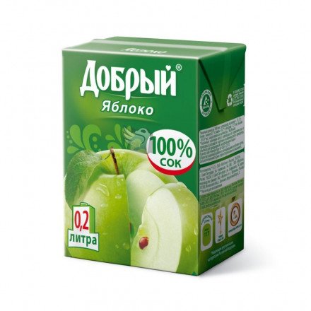 Сок Добрый яблочный 0,2 л оптом 