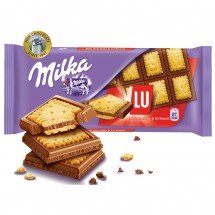 Milka шоколад молочный с печеньем Lu, 87 г оптом