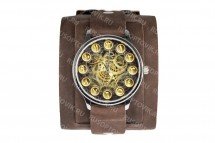 Часы арабский механизм на широком ремешке оптом