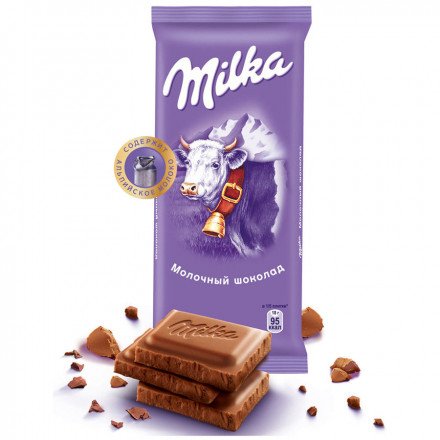 Молочный шоколад Milka 90 г оптом 