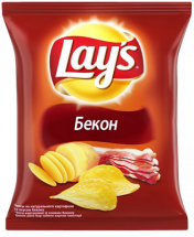 Чипсы Lays Бекон 150г оптом