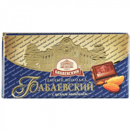 Бабаевский темный шоколад с цельным миндалем, 200 г оптом 