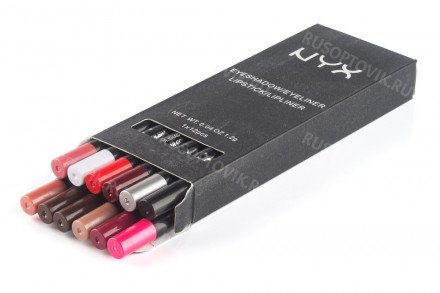 Набор карандашей для глаз, губ NYX 12 цветов оптом 