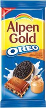 Шоколад Alpen Gold Oreo Молочный с Арахисовой пастой и Печеньем 95 г оптом