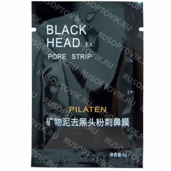Черная маска-пленка от прыщей Pilaten Suction Black Mask 6 гр. оптом Черная маска-пленка от прыщей Pilaten Suction Black Mask 6 гр. оптом